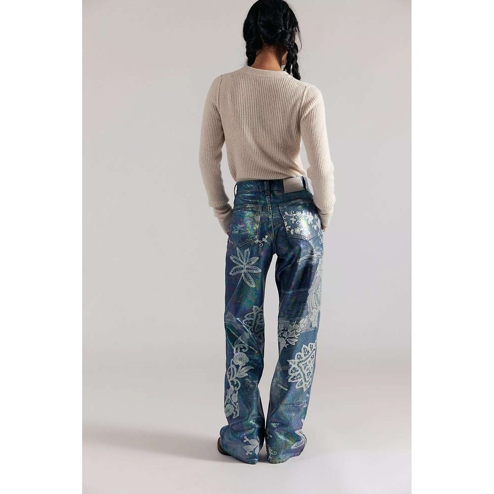 We The Free Lace Luster Tinsley Size 26S (short) Printed High Rise Illusions NWT - Picture 3 of 4